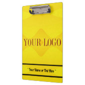Porte-bloc Nom du logo personnalisé Porte - bloc jaune (Gauche)