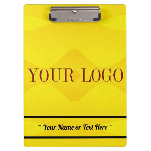 Porte-bloc Nom du logo personnalisé Porte - bloc jaune (Devant)