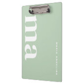 Porte-bloc Nom du monogramme de l'école verte simple (Gauche)