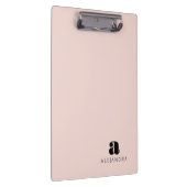 Porte-bloc Nom du monogramme rose gras moderne (Swatch)