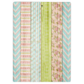 Porte-bloc Nom du monogramme Roses de Shabby sur le chalet ru (Dos)