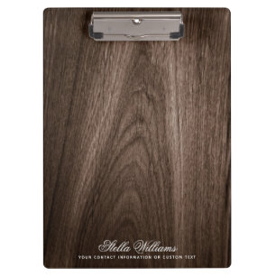 Porte-bloc Nom élégant de coutume de grain en bois de chên