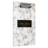 Porte-bloc Nom élégant moderne de marbre d'or blanc - porte - (Swatch)