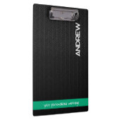 Porte-bloc Nom et message personnalisés Noir moderne personna (Swatch)