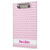 Porte-bloc Nom floral rose moderne (Gauche)
