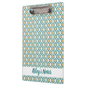 Porte-bloc Nom floral Turquoise souple (Gauche)