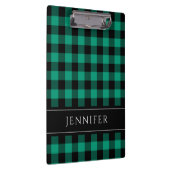 Porte-bloc Nom Green & Black Checks Plaid En vichy Motif (Swatch)