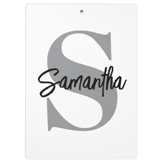 Porte-bloc Nom initial du monogramme (Dos)