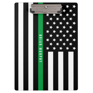 Porte-bloc Nom mince militaire de drapeau américain de Ligne