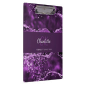 Porte-bloc Nom monogramme de marbre d'agneau pourpre (Swatch)