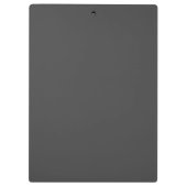 Porte-bloc Nom Monogrammé Élégant Professionnel Noir Gris (Dos)