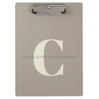 Nom Monogrammé élégant Taupe Professionnelle Brown