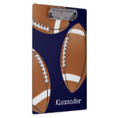 Porte-bloc Nom monogramme Football Marine Blue Planner (Swatch)