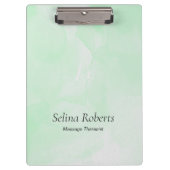 Porte-bloc Nom personnalisé aquarelle verte (Devant)