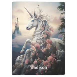 Porte-bloc Nom personnalisé belle licorne