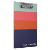 Porte-bloc Nom personnalisé bleu bleu bleu rose géométrique r (Swatch)