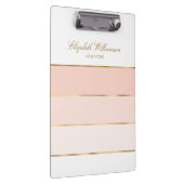 Porte-bloc Nom personnalisé Blush Pink Gold (Swatch)