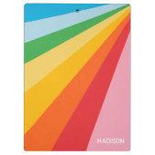 Porte-bloc Nom personnalisé Couleurs arc-en-ciel (Dos)