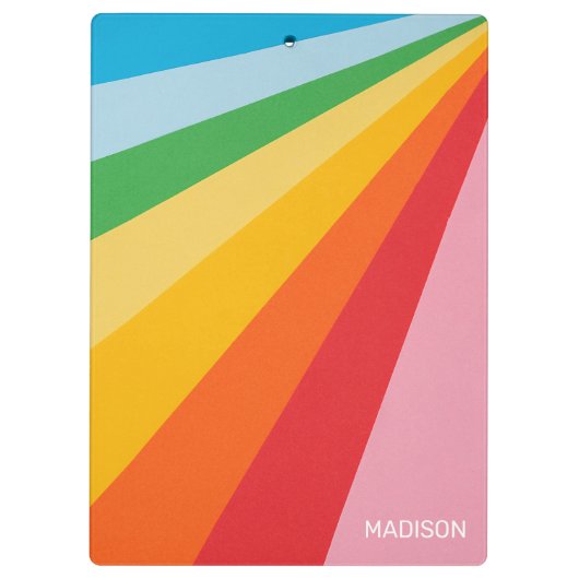 Porte-bloc Nom personnalisé Couleurs arc-en-ciel (Dos)
