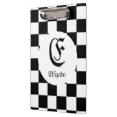 Porte-bloc Nom personnalisé du club d'échecs initial (Gauche)