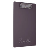 Porte-bloc Nom personnalisé élégant Purple Taupe (Swatch)