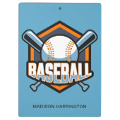 Porte-bloc Nom personnalisé et base-ball couleur (Dos)