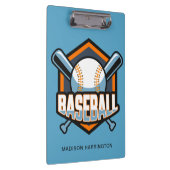 Porte-bloc Nom personnalisé et base-ball couleur (Swatch)