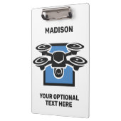 Porte-bloc Nom personnalisé et drone de texte (Gauche)