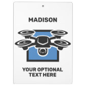 Porte-bloc Nom personnalisé et drone de texte (Dos)