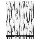 Porte-bloc Nom personnalisé rose et noir moderne (Dos)