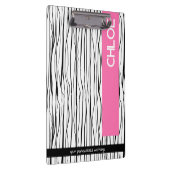 Porte-bloc Nom personnalisé rose et noir moderne (Swatch)