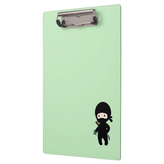 Porte-bloc Nom personnalisé Tiny Ninja sur Vert (Gauche)