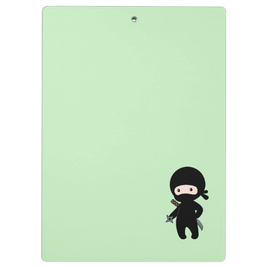 Porte-bloc Nom personnalisé Tiny Ninja sur Vert (Dos)