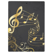 Porte-bloc Note musicale Design or de luxe (Dos)