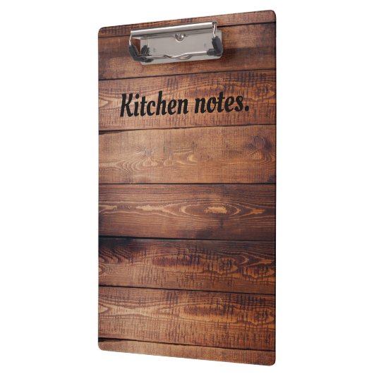 Porte-bloc Notes de cuisine en bois foncé (Gauche)