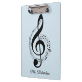 Porte-bloc Notes de musique bleue Porte - bloc personnalisé (Gauche)