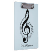 Porte-bloc Notes de musique bleue Porte - bloc personnalisé (Swatch)