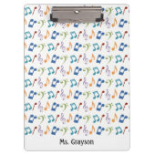 Porte-bloc Notes de musique d'arc-en-ciel Porte - (Devant)