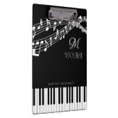 Porte-bloc Notes de musique Piano Monogramme Nom (Swatch)