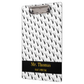 Porte-bloc Notes de musique saxophone Blanc personnalisé (Gauche)