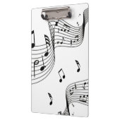 Porte-bloc Notes de musique sur blanc  (Gauche)