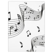 Porte-bloc Notes de musique sur blanc  (Dos)