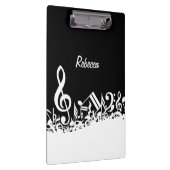 Porte-bloc Notes musicales brouillées blanches personnalisées (Swatch)