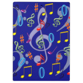 Porte-bloc Notes musicales colorées Porte - bloc (Dos)