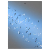 Porte-bloc Notes musicales dans le bleu clair de lune (Dos)