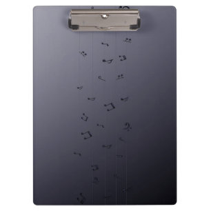 Porte-bloc Notes musicales Ombre foncé gris