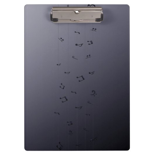 Porte-bloc Notes musicales Ombre foncé gris (Devant)