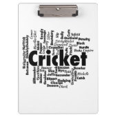 Porte-bloc Nuage de mot cricket (Devant)