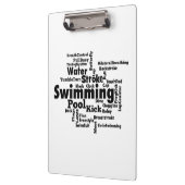 Porte-bloc Nuage de mots de natation (Gauche)