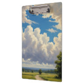 Porte-bloc Nuages blancs et ciel bleu clair (Gauche)